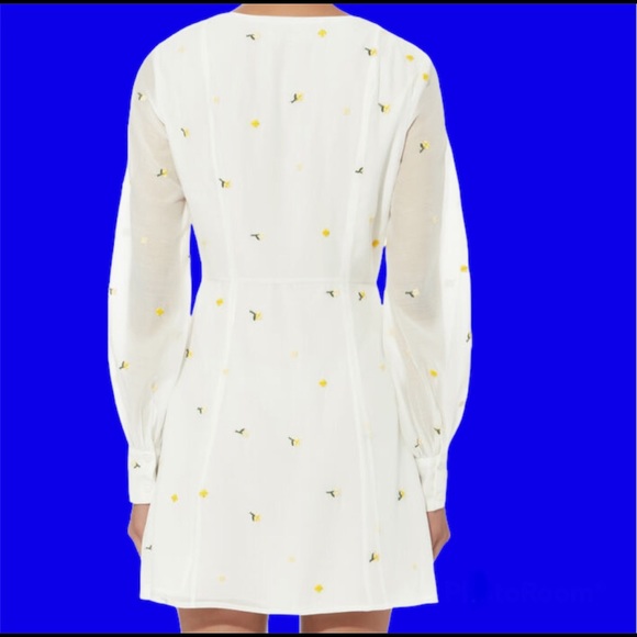 NWT Designer Dress Embroidered Mini Long Sleeves Party Cocktail Gift - Picture 4 of 7